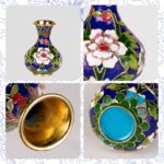 Enamel Small  Decorative  Vase With Floral Patterns For Home - Image 3