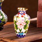 Handcrafted Ornamental Enamel Metal Flower Vase Style - Image 3