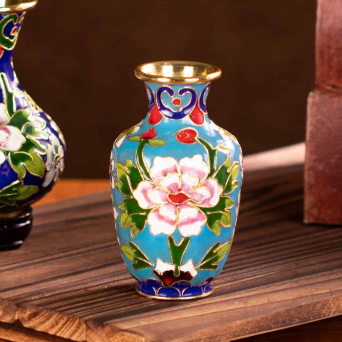 Enamel Decorative Bottle Mini Blue Vase Lightweight Bottle - Image 3