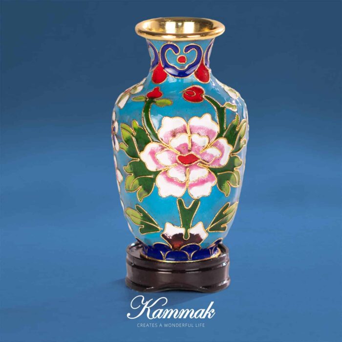 Enamel Decorative Bottle Mini Blue Vase Lightweight Bottle - Image 1