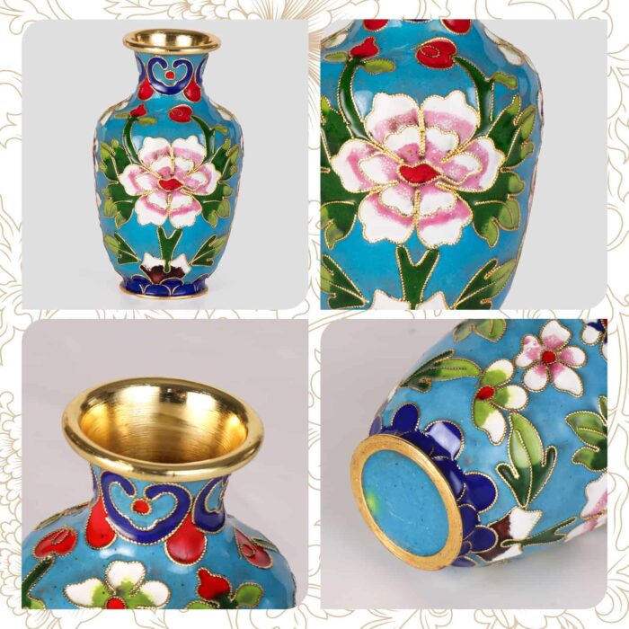 Enamel Decorative Bottle Mini Blue Vase Lightweight Bottle - Image 4