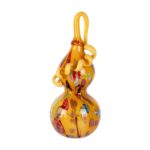 Handmade Blown Coloured Glaze Art Gourd Statue - Image 2