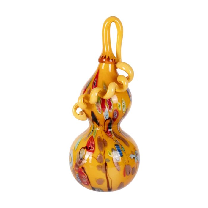 Handmade Blown Coloured Glaze Art Gourd Statue - Image 2