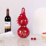 Handmade Blown Coloured Glaze Art Gourd Statue - Image 2