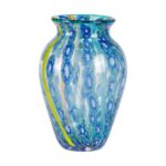 Glass Vases for Flower Unique Hand Blown Blue Glass Vase