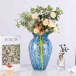 Glass Vases for Flower Unique Hand Blown Blue Glass Vase - Image 2