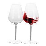 Elegant Red Wine Glasses 17oz For Christmas Dinner Set of 2