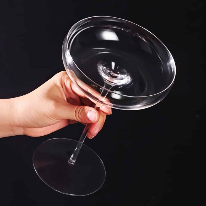 KAMMAK Martini Glasses Set of 2, 9.13 oz Clear Crystal Cocktail Glasses with Stem - Image 3