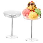 KAMMAK Martini Glasses Set of 2, 9.13 oz Clear Crystal Cocktail Glasses with Stem