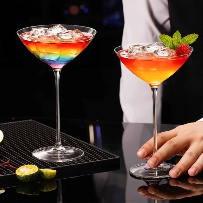 Martini Glasses Set of 2, 4.9 oz Clear Crystal Cocktail Glasses - Image 5