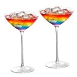 Martini Glasses Set of 2, 4.9 oz Clear Crystal Cocktail Glasses