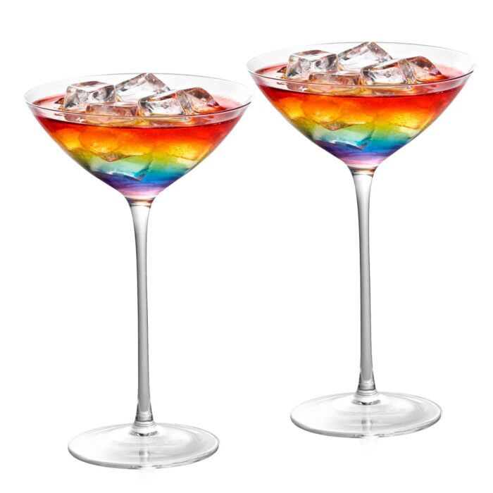 Martini Glasses Set of 2, 4.9 oz Clear Crystal Cocktail Glasses - Image 1