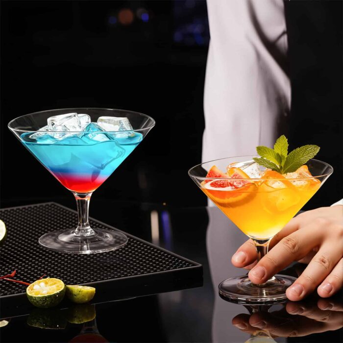 Martini Glasses Set of 2, 5.41 oz Clear Crystal Cocktail Glasses - Image 2