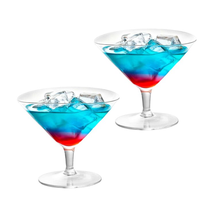 Martini Glasses Set of 2, 5.41 oz Clear Crystal Cocktail Glasses - Image 1