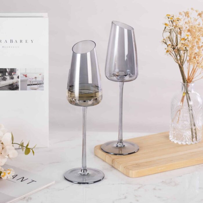 Wine Glasses Set of 2, 7.44 oz Hand Blown - Image 5