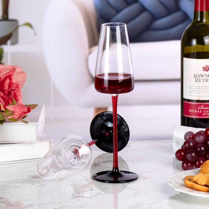 Wine Glasses Set of 2, 9.13 oz Hand Blown Crystal - Image 3