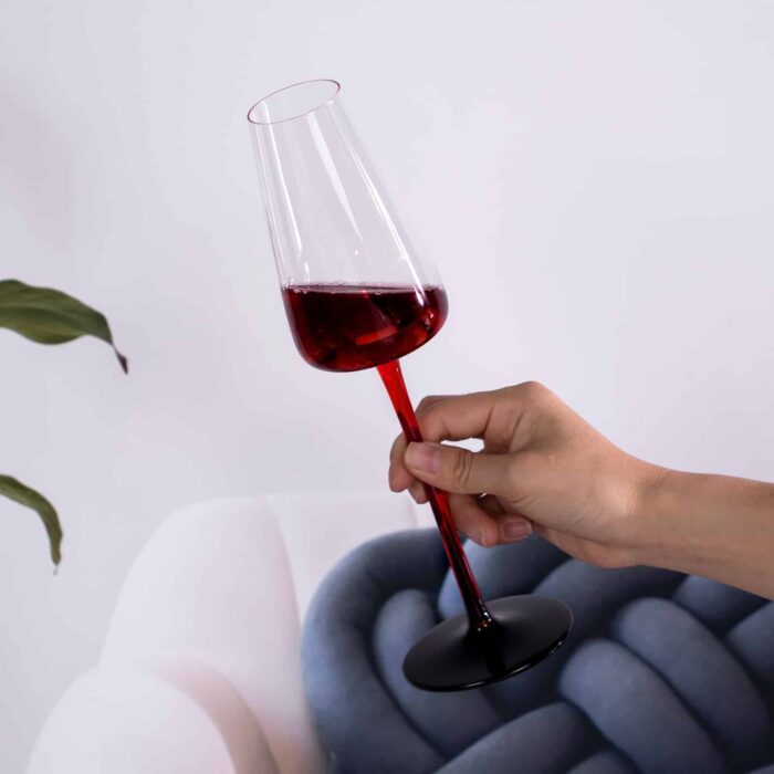 Wine Glasses Set of 2, 9.13 oz Hand Blown Crystal - Image 2