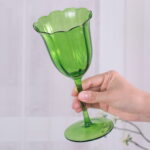Cocktail Glasses Set of 2 9.47 oz Fully Green Flowers - Image 2