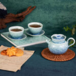 Gong Fu Tea Set (2 Saucer+ 2 Cups +1 Tea Pot + 1 Square Plate) - Image 5