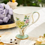 Bone China Mugs Set of 2 Fine 15oz Ceramic Coffee Mug - Image 3