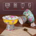 Ice Cream Dessert Bowl Bone China Ceramic Trifle Bowl Set of 2 - Image 3