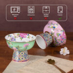 Ice Cream Dessert Bowl/Cup Bone Ceramic Trifle Bowl Set of 2 - Image 3