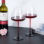Wine Glasses Set of 2 24.35 oz Black Base Crystal Wine Glasses - Image 4