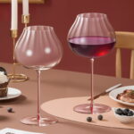 Crysta Wine Glasses Set of 2 24.69 oz Onion Top Red - Image 2