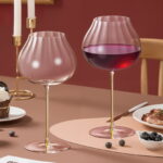 Crystal Wine Glasses Set of 2 24.69 oz Onion Top Yellow - Image 3