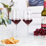 Wine Glasses Crystal Red and White 17oz Wine Glasses Set of 2 - Image 4
