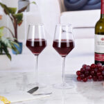 Wine Glasses Crystal Red and White 14oz Wine Glasses Set of 2 - Image 4