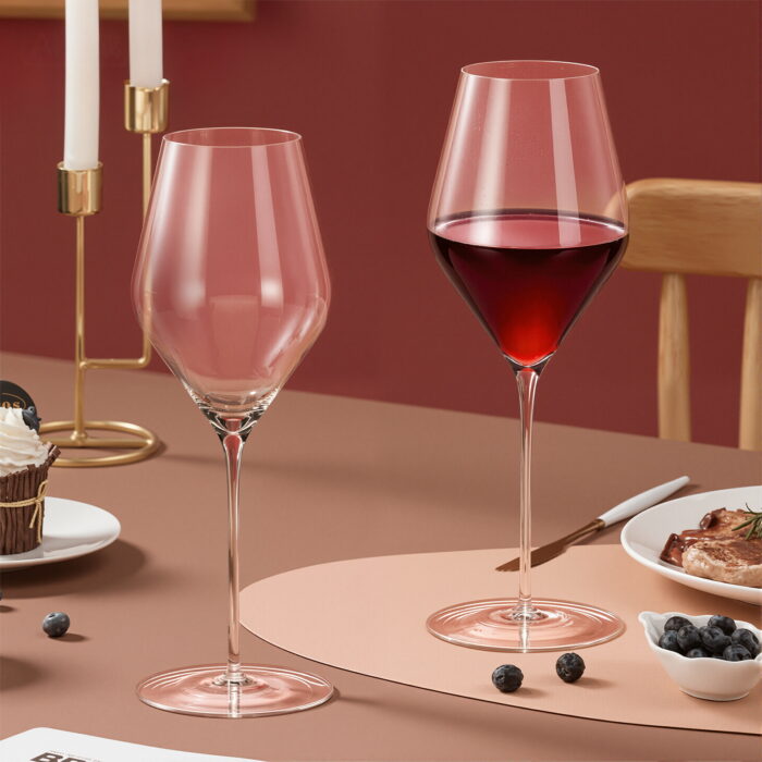 Wine Glasses Crystal Red and White 14.8oz Wine Glasses Set of 2 - Image 4