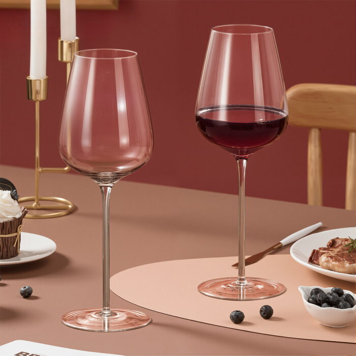 Wine Glasses Crystal Red and White 18oz Wine Glasses Set of 2 - Image 4