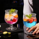Drinking Glasses 8oz Crystal Water Goblet Glass Set of 2 - Image 4