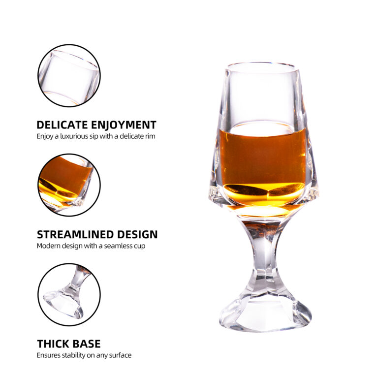K9 Crystal Snifter Glass short handle Whiskey Glass for Brandy – detail view 4