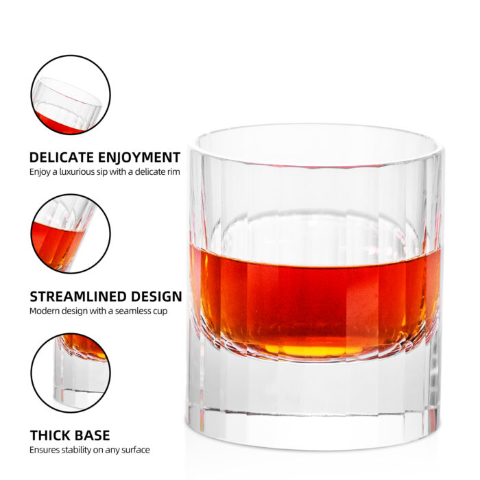 K9 Crystal 24-Facet Whiskey Glaces Set with Heavy Base - Image 3