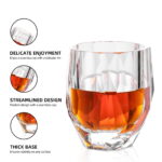 Geometric Faceted Whiskey Glass 7.78 oz with Stable Base - Image 4