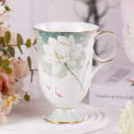 China Mugs Set of 2 Fine 17oz Ceramic Coffee Large Floral Mug - Image 5