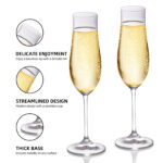 Champagne Flutes, Crystal Champagne Glasses Set of 2, 6.3oz - Image 5