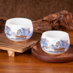Ceramic Tea Cups 6.3oz Imperial Arhat Vintage Cup Set of 2