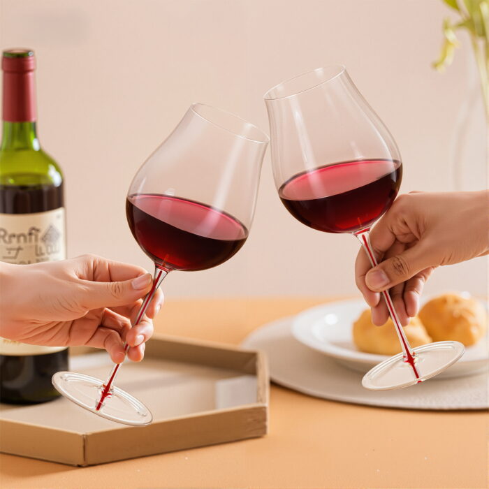 Wine Glasses Set of 2 24.35 oz Crystal Red Wine Glasses - Image 2