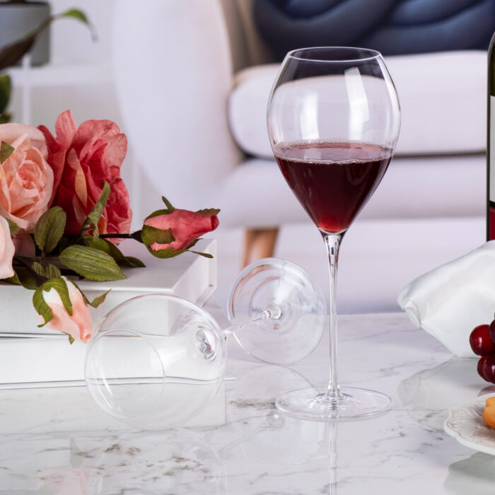 Wine Glasses 13.5oz Crystal Red and White Wine Glasses Set of 2 - Image 2
