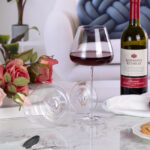 Wine Glasses Crystal Red and White 23oz Wine Glasses Set of 2 - Image 2
