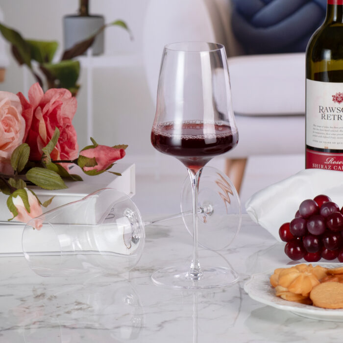 Wine Glasses Crystal 17oz Red and White Wine Glasses Set of 2 - Image 2