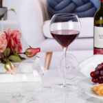 Wine Glasses Crystal Red and White 18.6oz Wine Glasses Set of 2 - Image 2