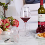 Wine Glasses Crystal Red and White 21oz Wine Glasses Set of 2 - Image 2