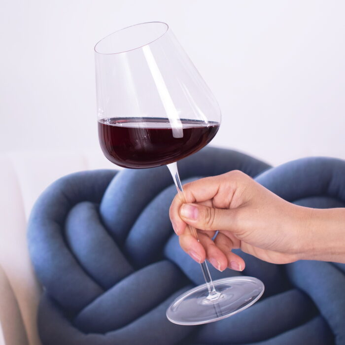 Wine Glasses Crystal Red and White 16.9oz Wine Glasses Set of 2 - Image 2