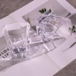 330ml Ice Cube Whiskey Glass Square-Shaped Crystal Cup - Image 3
