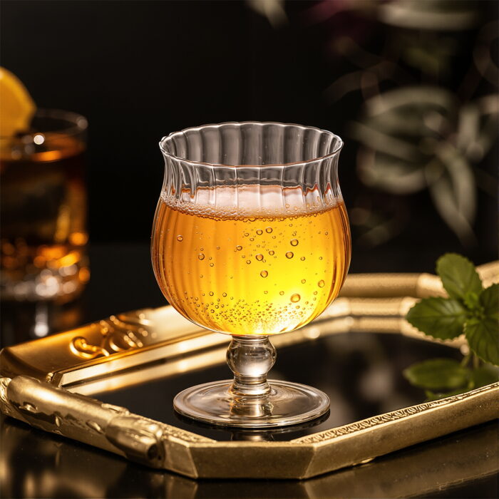 Drinking Glasses 8oz Crystal Water Goblet Glass Set of 2 - Image 2