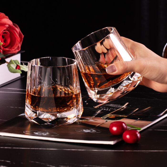 K9 Crystal Diamond Tumbler 10 oz Lead-Free Whiskey Glass - Image 2